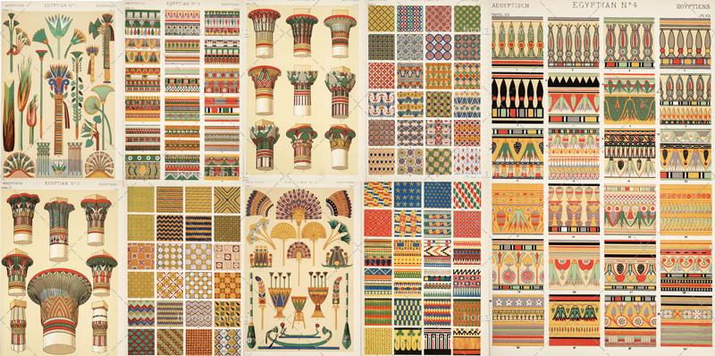 9 فایل JPG با کیفیت طرح های تزئینی مصری