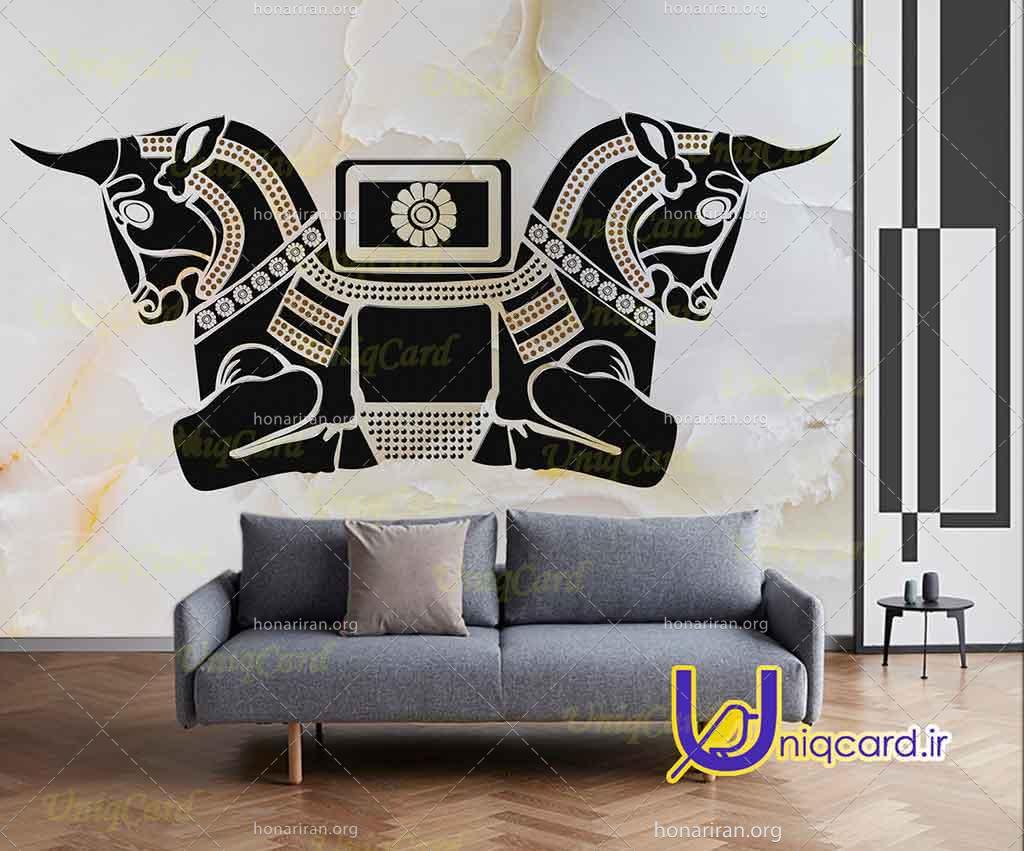 فایل لایه باز پوستردیواری جدید با طرح سردیس تخت جمشید