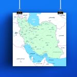 لایه باز نقشه ایران به تفکیک استان ها شامل 31 استان فارسی و انگلیسی – سال 1403