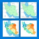 لایه باز نقشه ایران به تفکیک استان ها شامل 31 استان فارسی و انگلیسی – سال 1403