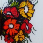 تابلوی ویترای پروانه