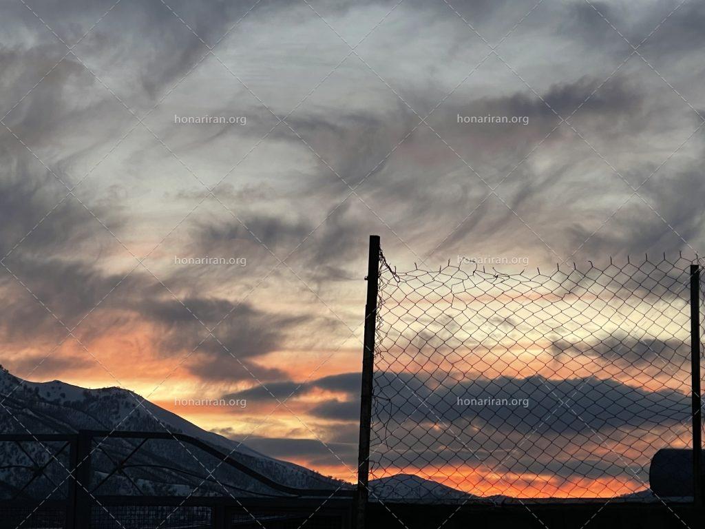 قطعه عکس اسمان طلایی
