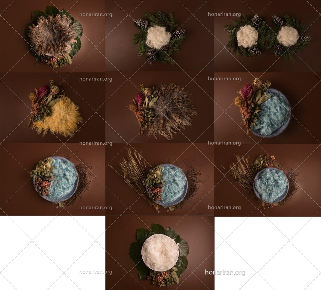 دانلود مجموعه بکگراند یا بک دراپ کیفیت بالا برای طراحی و مونتاژ عکس نوزاد و کودک طرح های مختلف زیبا زمینه قهوه ای