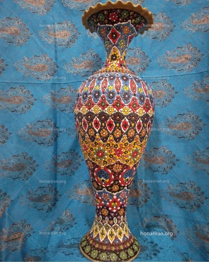 گلدان سفالی با نقاشی سنتی