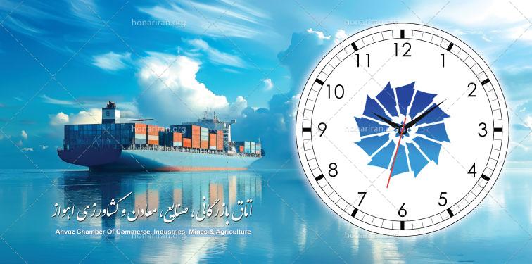 تابلو ساعت میکس مدیا کریستالی