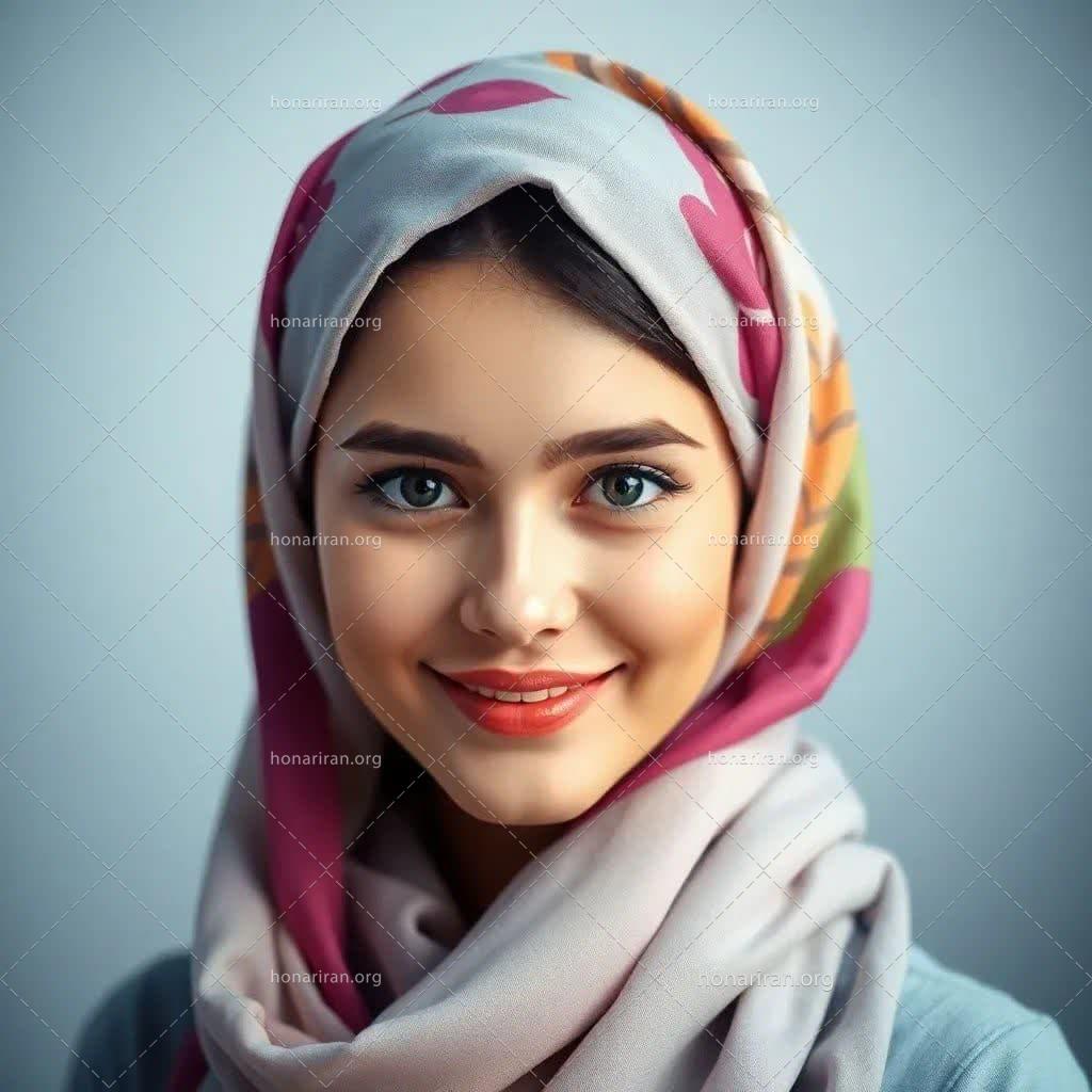 پرترهای زیبا از یک زن جوان و با حجاب
