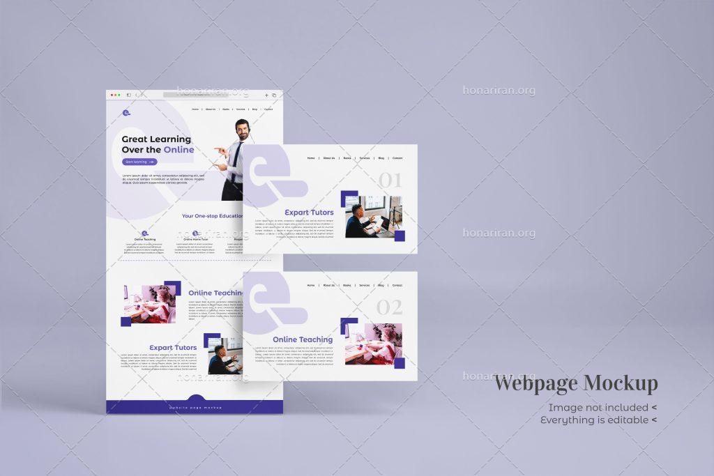 دانلود فایل لایه باز موکاپ سایت (وب پیج موکاپ)