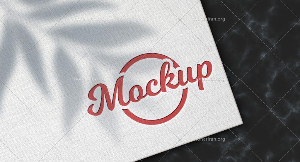 دانلود فایل لایه باز موکاپ لوگو قرمز