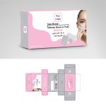 طرح جعبه بسته بندی پد آرایشی بهداشتی به همراه موکاپ لایه باز
