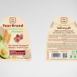 طرح لیبل بسته بندی شامپو به همراه موکاپ لایه باز