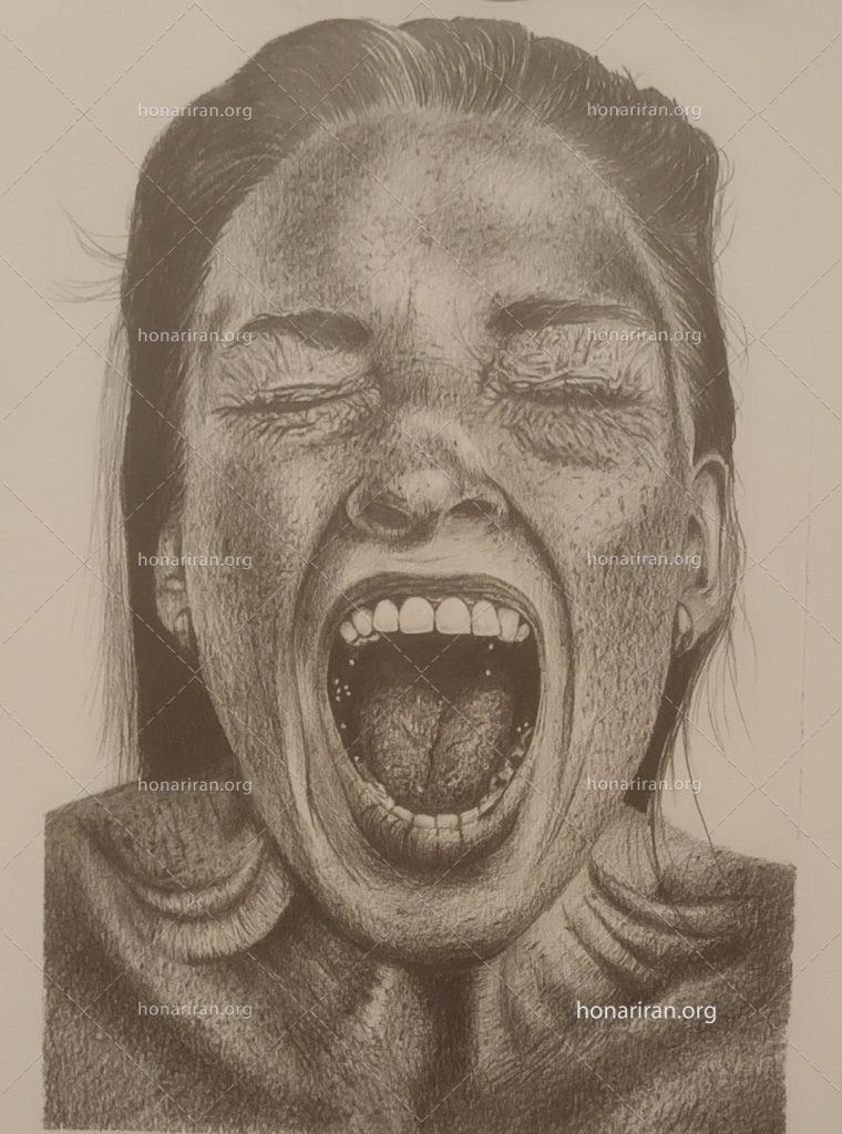 نقاشی فریاد بی صدا