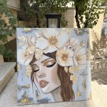 تابلو رنگ روغن دختر صحرا