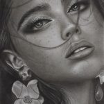 تابلوی سیاه قلم فرشته