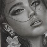 تابلوی سیاه قلم فرشته
