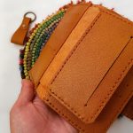 کیف پول مینی چرم طبیعی دستدوز