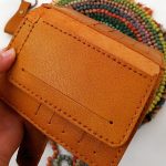 کیف پول مینی چرم طبیعی دستدوز