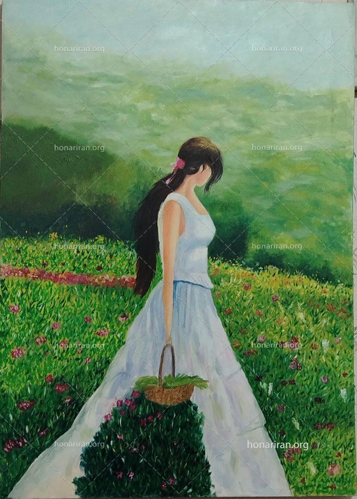 دختری در دشت