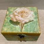 جعبه جواهری پتینه طرح گل