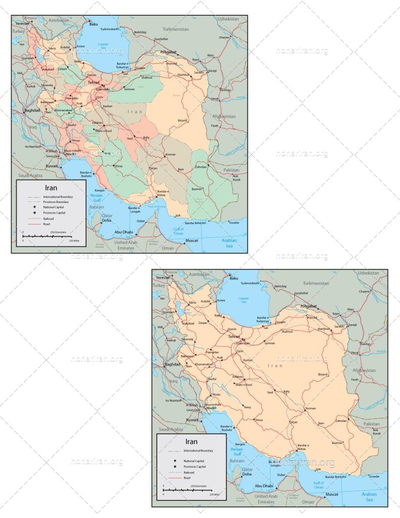 دانلود فایل JPG و EPS نقشه کشور ایران با کیفیت بالا
