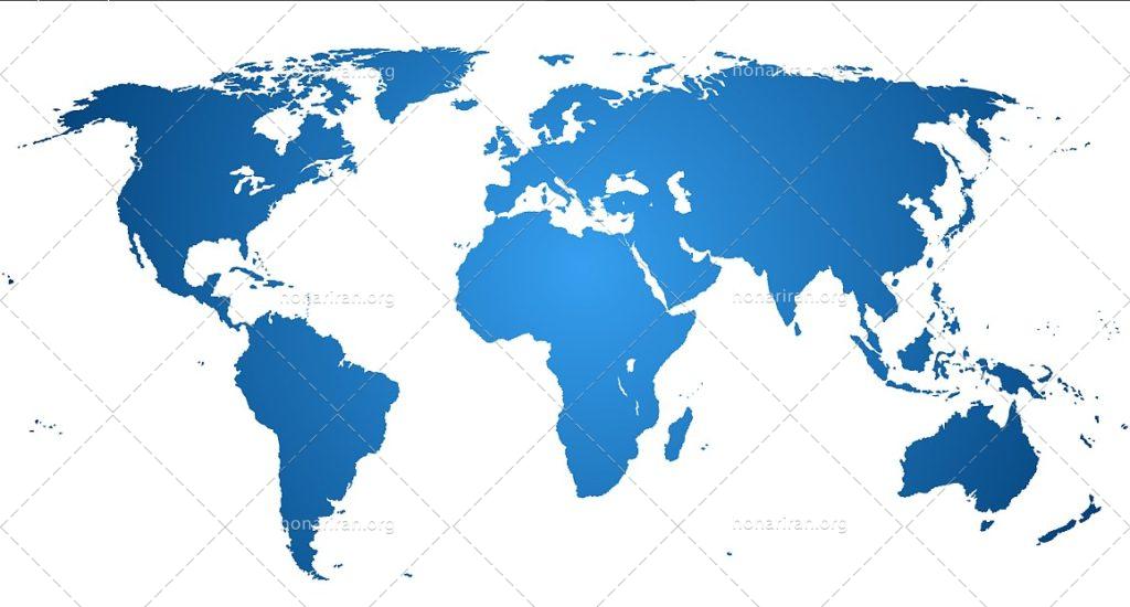 دانلود فایل JPG و EPS نقشه جهان با کیفیت بالا