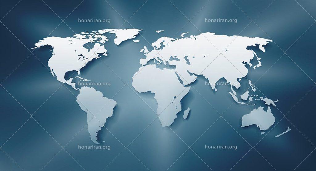 دانلود فایل JPG و EPS نقشه جهان با کیفیت بالا