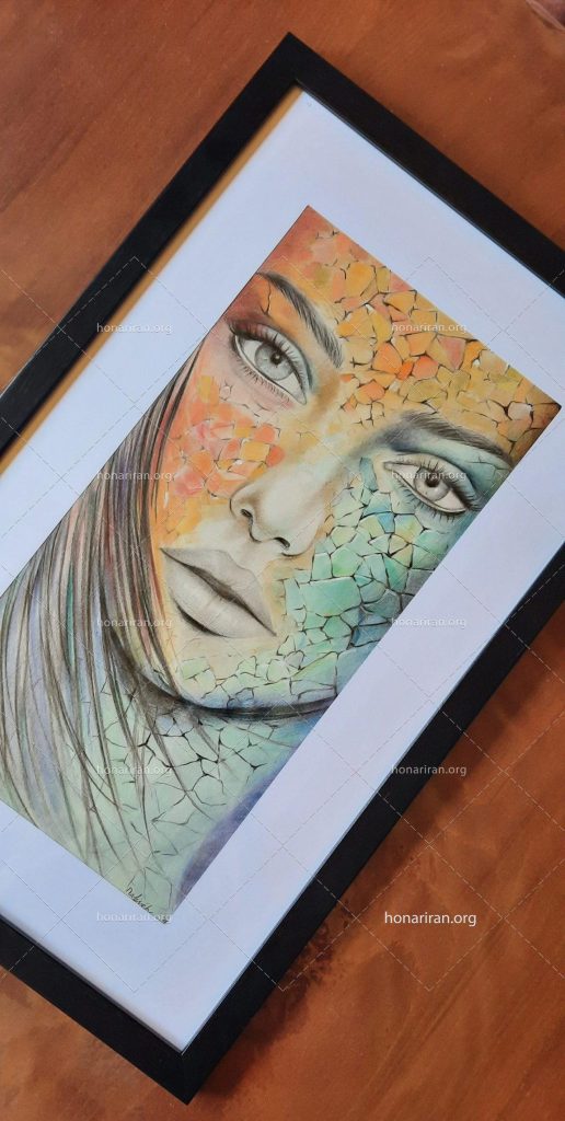 نقاشی مداد رنگی پژواک رویا