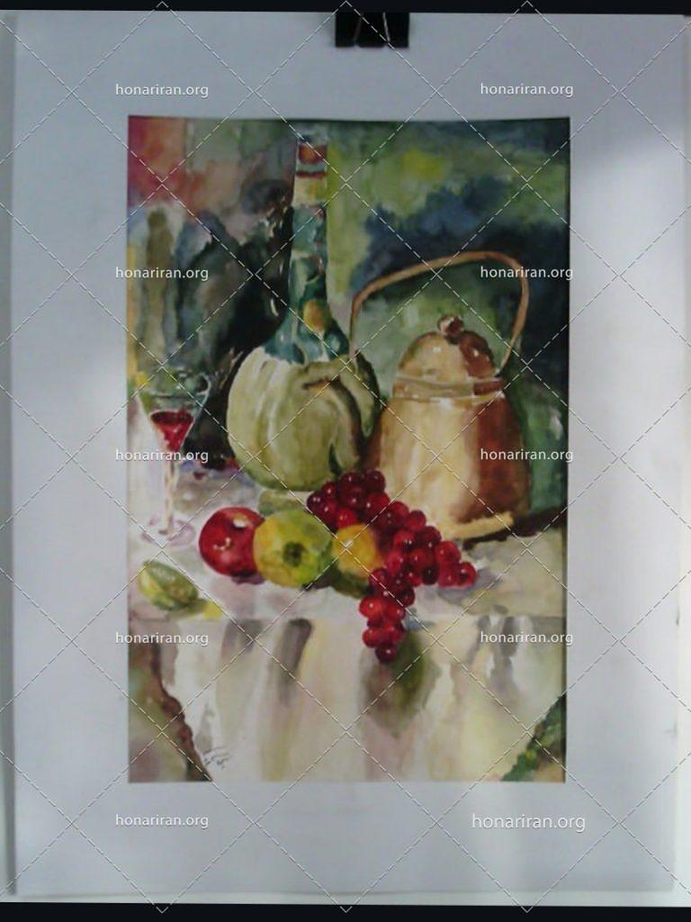 نقاشی آبرنگ طبیعت بیجان