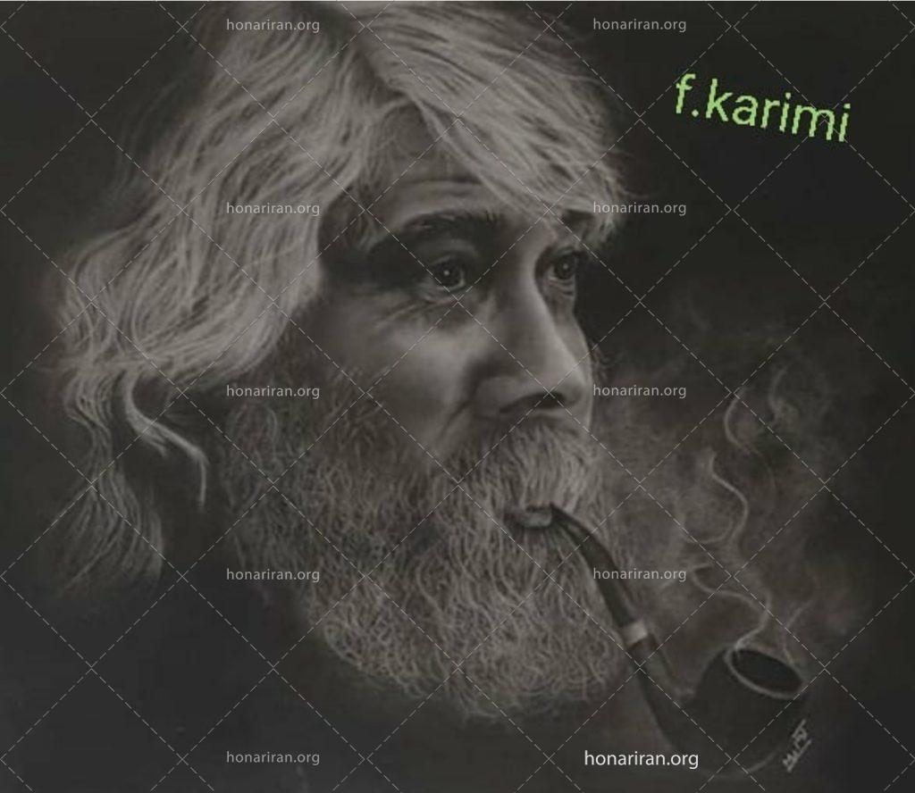 نقاشی سیاه قلم غصه شیرین