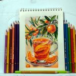 تابلو نقاشی مداد رنگی