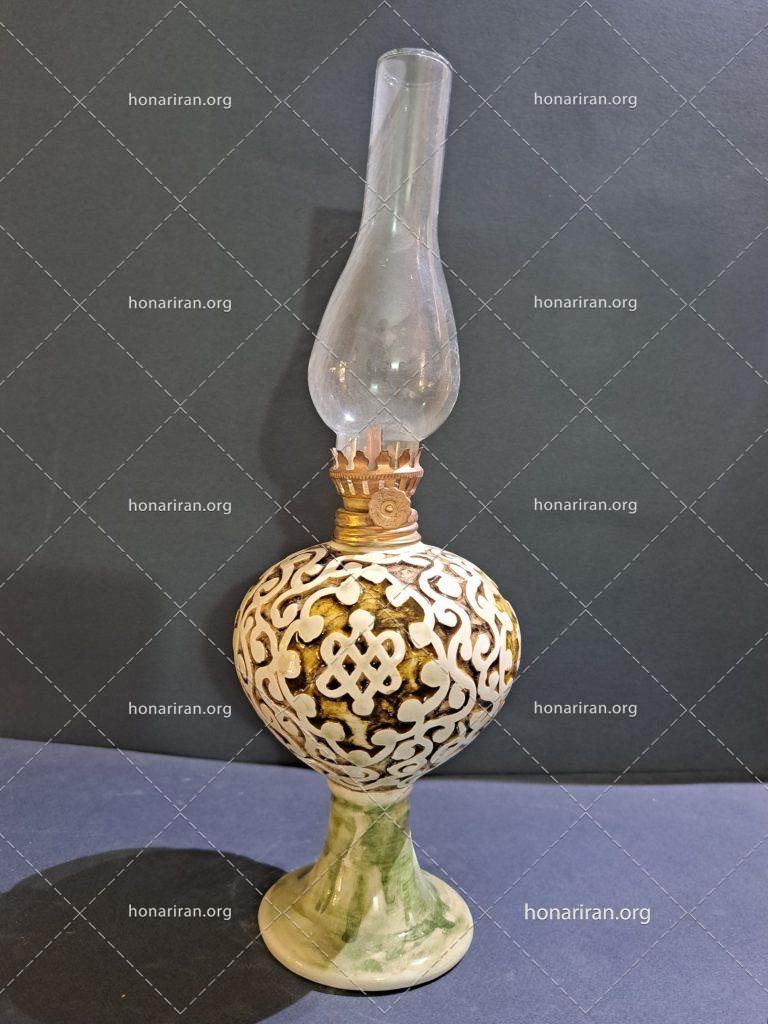چراغ نفتی نوستالژیک سرامیک برجسته