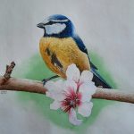 نقاشی پرنده در بهار