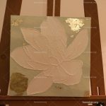 تابلو رنگ روغن گل برجسته
