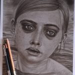 نقاشی سیاه قلم غرق ناامیدی