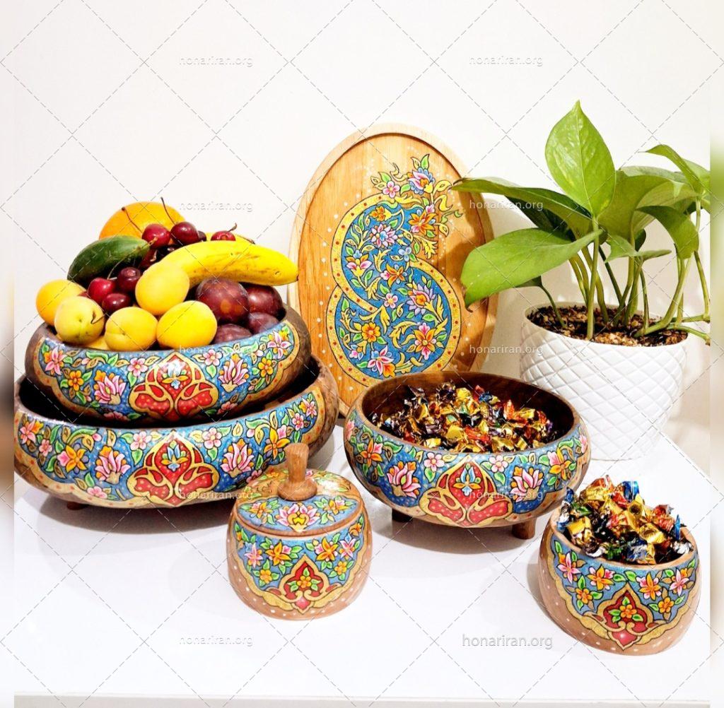 ست سنتی پذیرایی تذهیبکاری شده