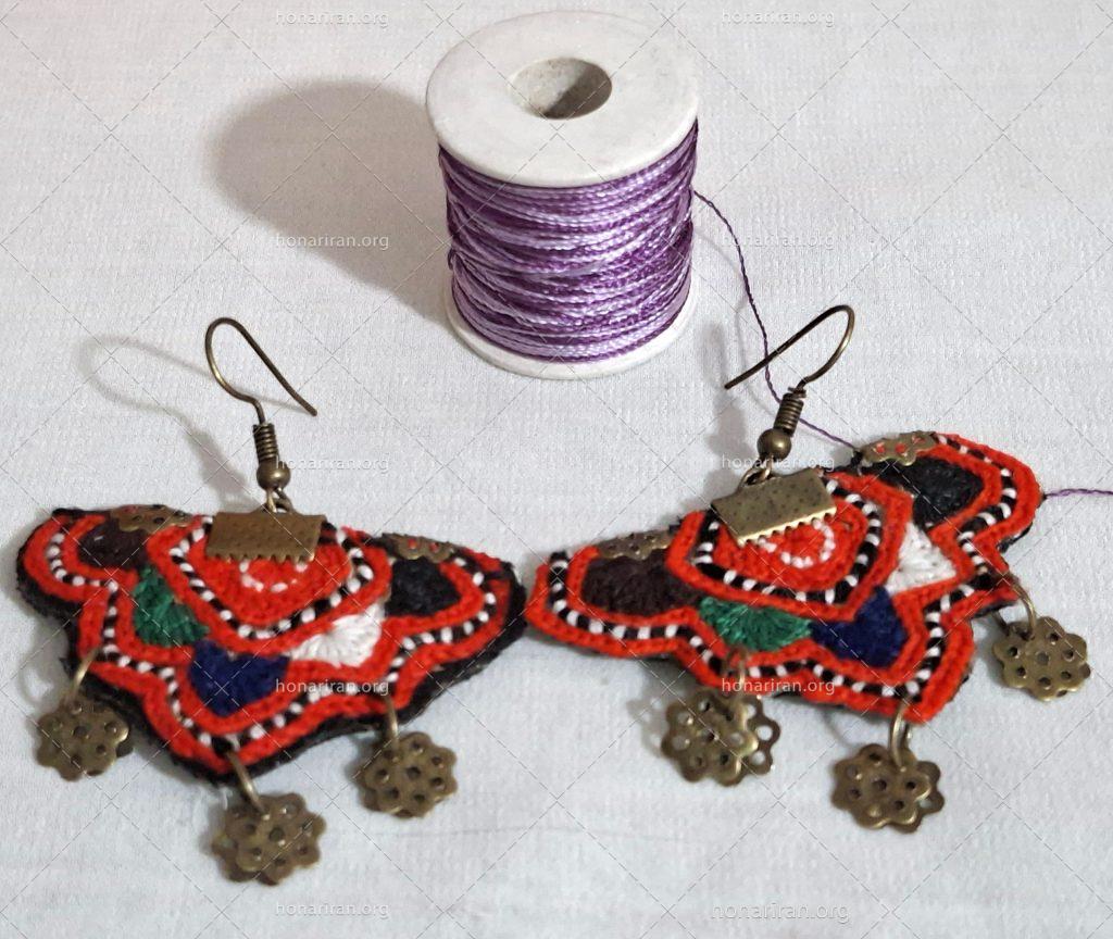 گوشواره سوزن دوزی بلوچ