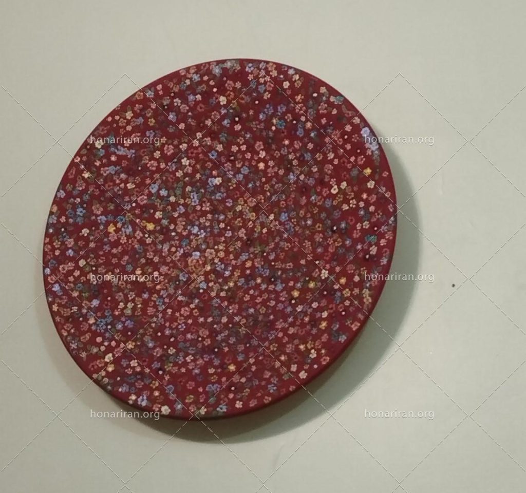 تابلو نقاشی روی سفال، گل گلی