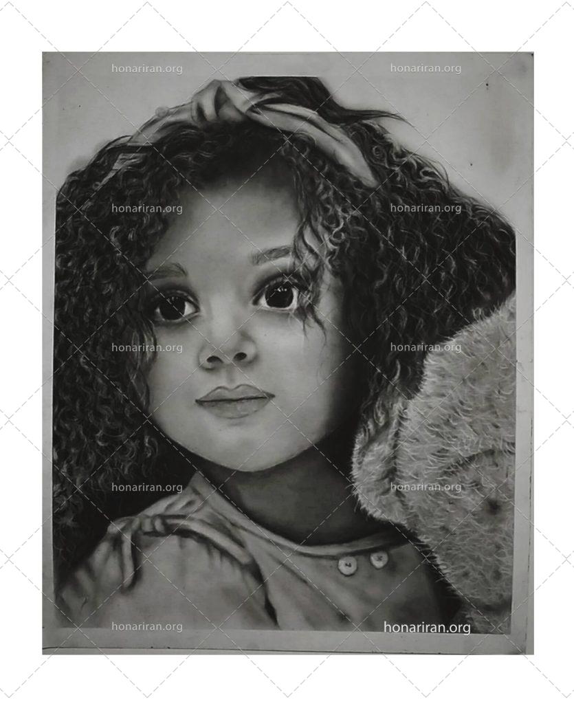 نقاشی سیاه لحظه ناب کودکی