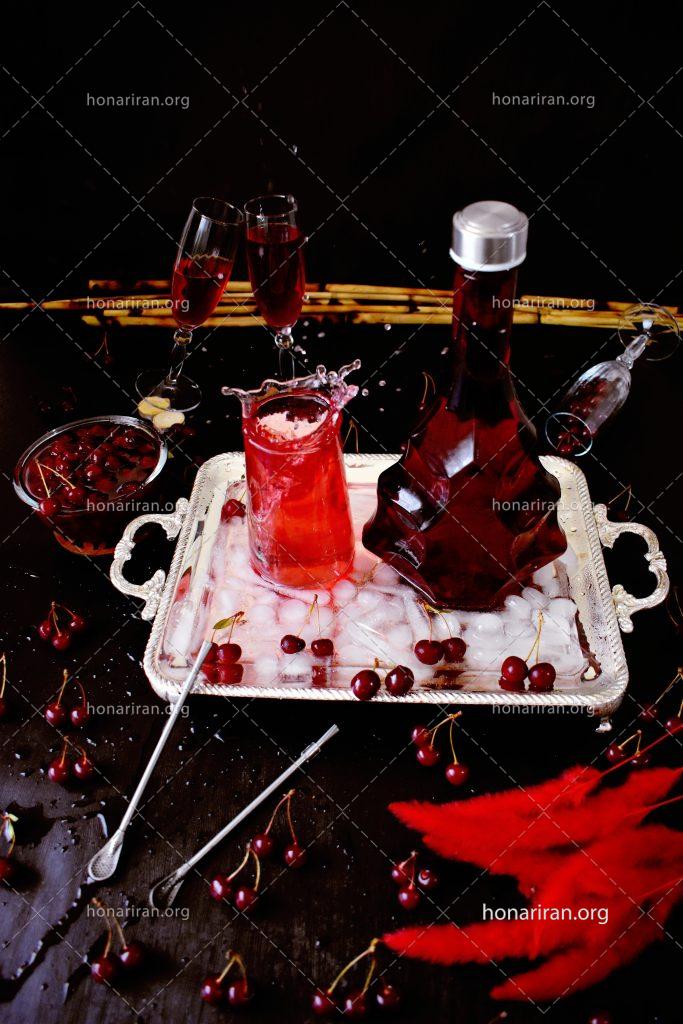 قطعه عکس نوشیدنی آلبالو