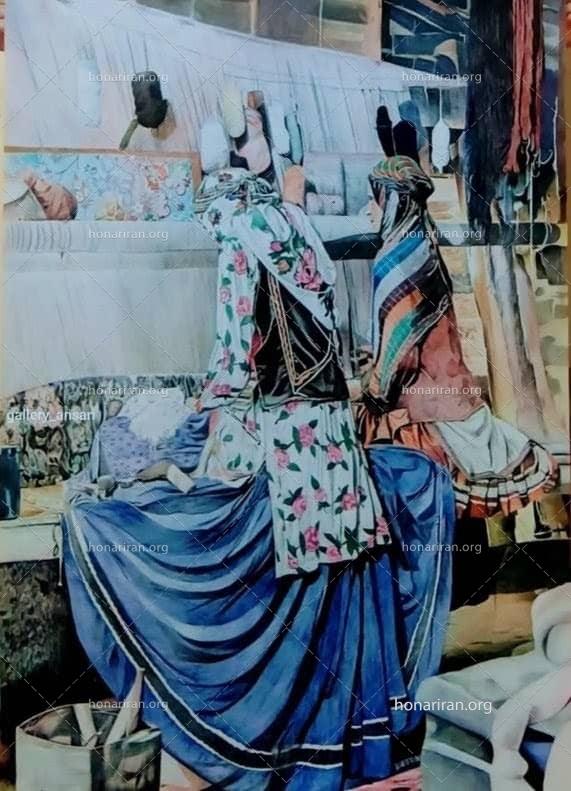 تابلو نقاشی با خودکار رنگی