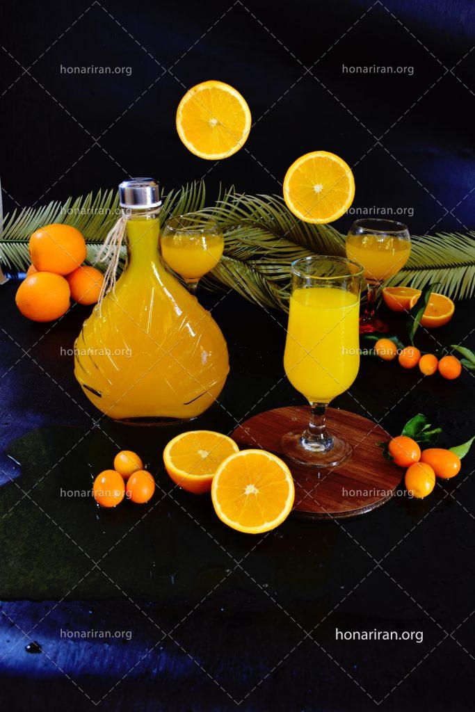 قطعه عکس آب پرتقال و کامکوات