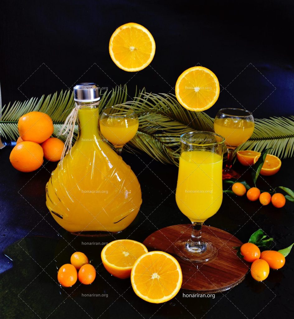 قطعه عکس آب پرتقال و کامکوات
