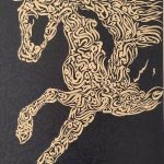 تابلو نقاشی خط اسب رها