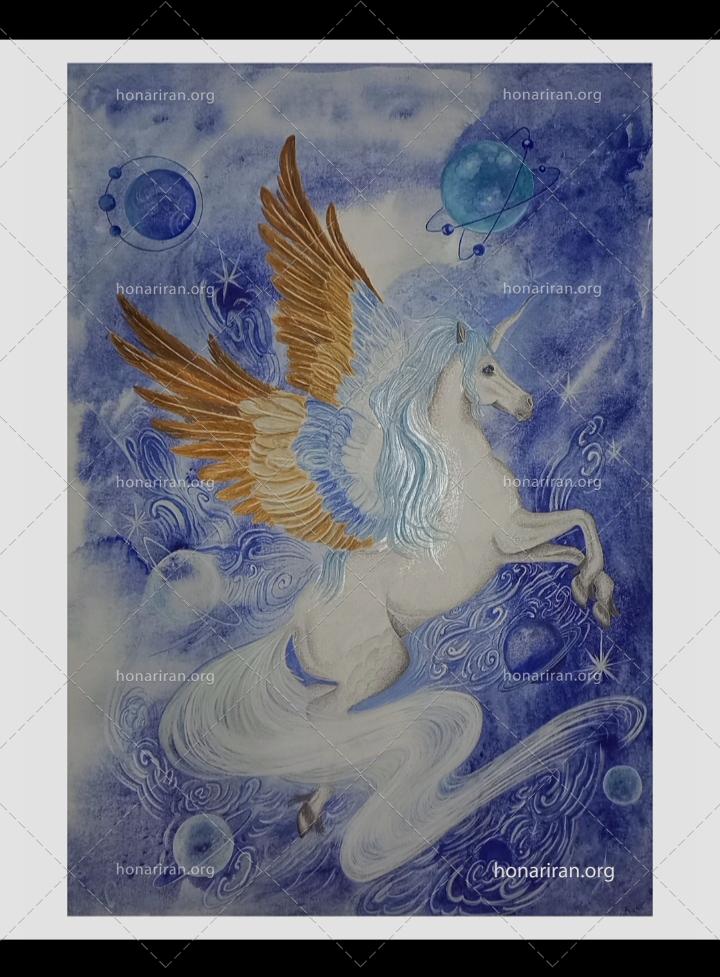 تابلو نگارگری پرواز عشق