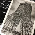 تابلو سیاه قلم، میدان آزادی