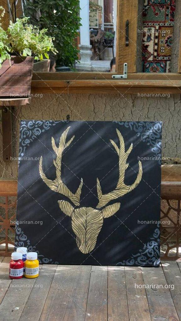 تابلو اکریلیک و ورق طلا