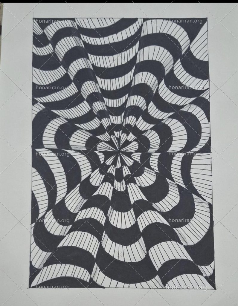 نقاشی سیاه قلم سه بعدی