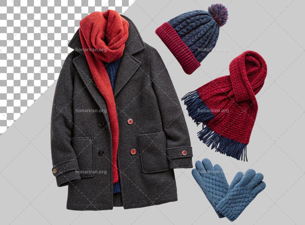 فایل لایه باز تصویر لباس گرم زمستانه