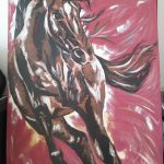 تابلو اکریلیک خروش اسب