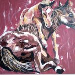 تابلو اکریلیک خروش اسب