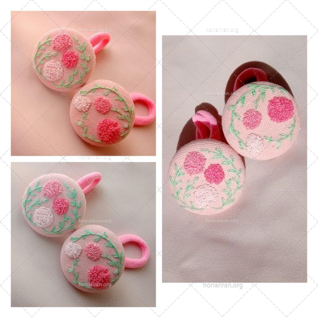 کش مو گلدوزی شده با دست